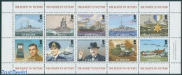 Saint Helena 2005 End Of World War II 10v M/s, Mint NH, History - Transport - Churchill - Decorations - Militarism - W.. - Sir Winston Churchill