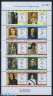 Colombia 2011 Female Heroes Of Independence 10v M/s, Mint NH, History - Women - Art - Paintings - Unclassified