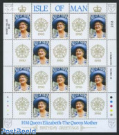 Isle Of Man 1990 Queen Mother M/s, Mint NH, History - Kings & Queens (Royalty) - Familias Reales