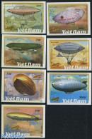 Vietnam 1990 Airships 7v Imperforated, Mint NH, Transport - Zeppelins - Zeppelins