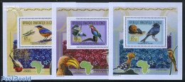 Congo Dem. Republic, (zaire) 2011 Birds & Insects 3 S/s, Mint NH, Nature - Birds - Insects - Sonstige & Ohne Zuordnung
