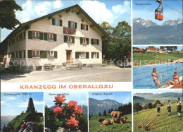 72238725 Kranzegg Haus Geiss Schwimmbad Alphornblaeser Alpvieh Alpenrosenbluete  - Other & Unclassified