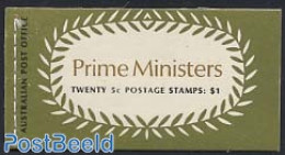 Australia 1969 Prime Ministers Booklet With 5x4v, Mint NH, History - Politicians - Stamp Booklets - Unused Stamps