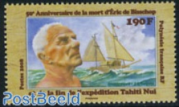 French Polynesia 2008 Eric De Bisschop 1v, Mint NH, History - Transport - Explorers - Ships And Boats - Ungebraucht