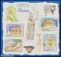 France 2004 Athens 4v M/s, Mint NH, History - Europa Hang-on Issues - Art - Architecture - Ongebruikt