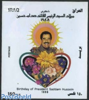 Iraq 1988 Saddam Husein 51st Birthday S/s, Mint NH, History - Politicians - Irak