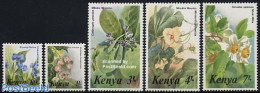 Kenia 1985 Definitives, Flowers 5v, Mint NH, Nature - Flowers & Plants - Sonstige & Ohne Zuordnung
