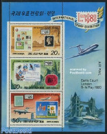 Korea, North 1980 Stamp Expo London 1980 S/s, Mint NH, Stamps On Stamps - Briefmarken Auf Briefmarken
