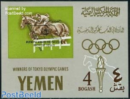 Yemen, Kingdom 1966 Olympic Games S/s, Overprint, Mint NH, Nature - Sport - Horses - Olympic Games - Sonstige & Ohne Zuordnung
