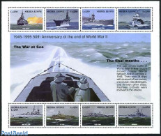 Sierra Leone 1995 End Of World War II 8v M/s, Mint NH, History - Transport - World War II - Ships And Boats - Guerre Mondiale (Seconde)