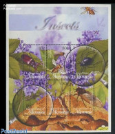 Micronesia 2002 Insects & Spiders 6v M/s, Mint NH, Nature - Animals (others & Mixed) - Insects - Micronésie