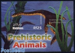 Maldives 2005 Prehistoric Animals S/s, Muraeonosaurus, Mint NH, Nature - Prehistoric Animals - Preistorici