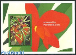 Maldives 1995 Flowers S/s, Encyclia Cochleata, Mint NH, Nature - Flowers & Plants - Orchids - Maldivas (1965-...)