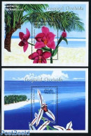 Maldives 2000 Orchids 2 S/s, Mint NH, Nature - Flowers & Plants - Orchids - Maldivas (1965-...)