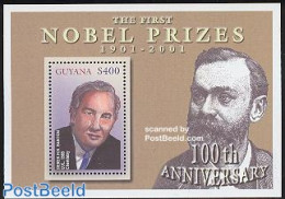 Guyana 2001 Nobel Prize S/s, D.H.R. Barton, Mint NH, History - Science - Nobel Prize Winners - Chemistry & Chemists - Nobel Prize Laureates