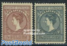 Netherlands Antilles 1906 Definitives 2v (issued Without Gum), Unused (hinged) - Sonstige & Ohne Zuordnung