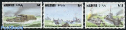 Maldives 1994 D-Day 3v, Mint NH, History - Transport - World War II - Ships And Boats - Guerre Mondiale (Seconde)