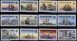 Pitcairn Islands 1988 Definitives, Ships 12v, Mint NH, Transport - Ships And Boats - Barcos