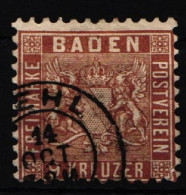 Baden 15 A Gestempelt Leichte Mängel, Signiert Stegmüller BPP #JN385 - Used