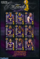 Guyana 2009 NBA, Lakers 9v M/s, Mint NH, Sport - Basketball - Sport (other And Mixed) - Basketbal