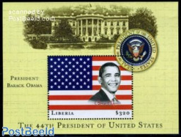 Liberia 2009 US Presidents S/s, Barack Obama, Mint NH, History - American Presidents - Sonstige & Ohne Zuordnung