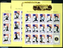 Liberia 2009 American Presidents 3 M/s, Mint NH, History - American Presidents - Sonstige & Ohne Zuordnung