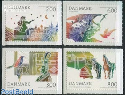 Denmark 2012 H.C. Andersen 4v S-a, Mint NH, Nature - Birds - Horses - Art - Fairytales - Unused Stamps
