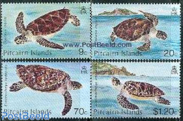 Pitcairn Islands 1986 Sea Turtles 4v, Mint NH, Nature - Reptiles - Turtles - Sonstige & Ohne Zuordnung
