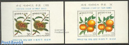 Korea, South 1974 Fruits 2 S/s, Mint NH, Nature - Fruit - Frutta