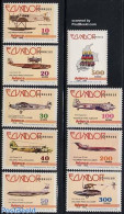 Ecuador 1988 Air Connections 9v, Mint NH, Transport - Various - Aircraft & Aviation - Maps - Airplanes