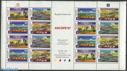 Indonesia 1997 ASCOPE M/s, Mint NH, Science - Transport - Chemistry & Chemists - Mining - Ships And Boats - Chemie