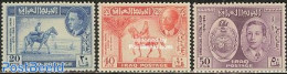 Iraq 1949 75 Years UPU 3v, Mint NH, Nature - Horses - Post - U.P.U. - Poste