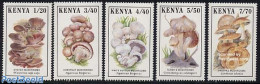 Kenia 1989 Mushrooms 5v, Mint NH, Nature - Mushrooms - Mushrooms