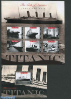 Uganda 2012 Titanic 2 S/s, Mint NH, Transport - Ships And Boats - Titanic - Boten