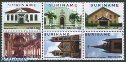 Suriname, Republic 2012 Churches 6v [++], Mint NH, Religion - Churches, Temples, Mosques, Synagogues - Iglesias Y Catedrales