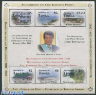 Tonga 2012 1 Year Democracy 6v M/s, Mint NH, Health - Sport - Transport - Various - Health - Scouting - Automobiles - .. - Voitures
