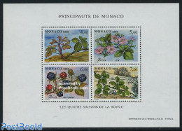 Monaco 1996 Four Seasons S/s, Mint NH, Nature - Flowers & Plants - Neufs