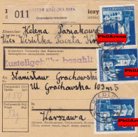 GG: Inland Paketkarte Krzesk Krolowa, MeF Nach Warschau - Besetzungen 1938-45