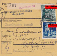 GG: Inland Krakau 2 Nach Warka Zeitungsverlag Krakau - Bezetting 1938-45