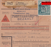 GG: Inland Paketkarte Selbstbucher Wald Und Holz, Wert, Nachnahme  - Ocupación 1938 – 45