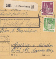BiZone Paketkarte 1948: Nandlstadt Nach Eglfing B. München - Storia Postale