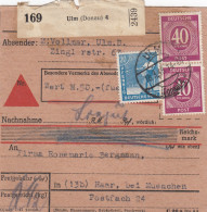 Paketkarte 1948: Ulm Nach Haar B. München, Wertpaketkarte - Storia Postale