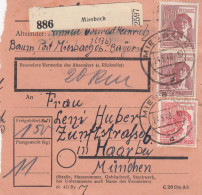 Paketkarte 1948: Miesbach Nach Haar B. München - Storia Postale