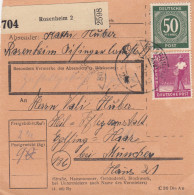 Paketkarte: Rosenheim Nach Eglfing, Heil- U. Pflegeanstalt - Briefe U. Dokumente