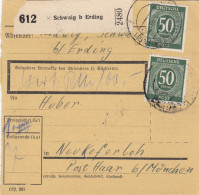 Paketkarte: Schwaig B. Erding Nach Neukeferloh - Covers & Documents