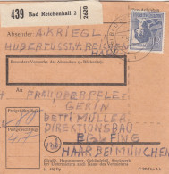 Paketkarte 1948: Bad Reichenhall Nach Eglfing, Direktionsbau - Cartas & Documentos