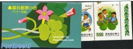 Taiwan 1992 Children Games Booklet, Mint NH, Nature - Various - Butterflies - Cats - Stamp Booklets - Toys & Children'.. - Unclassified
