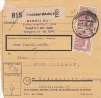 Paketkarte 1948: Frankfurt Nach Teisendorf - Covers & Documents