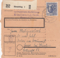 Paketkarte 1948: Straubing Landmaschinen Nach Haar - Covers & Documents