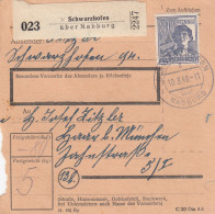 Paketkarte 1948: Schwarzhofen/Nabburg Nach Haar/München - Briefe U. Dokumente